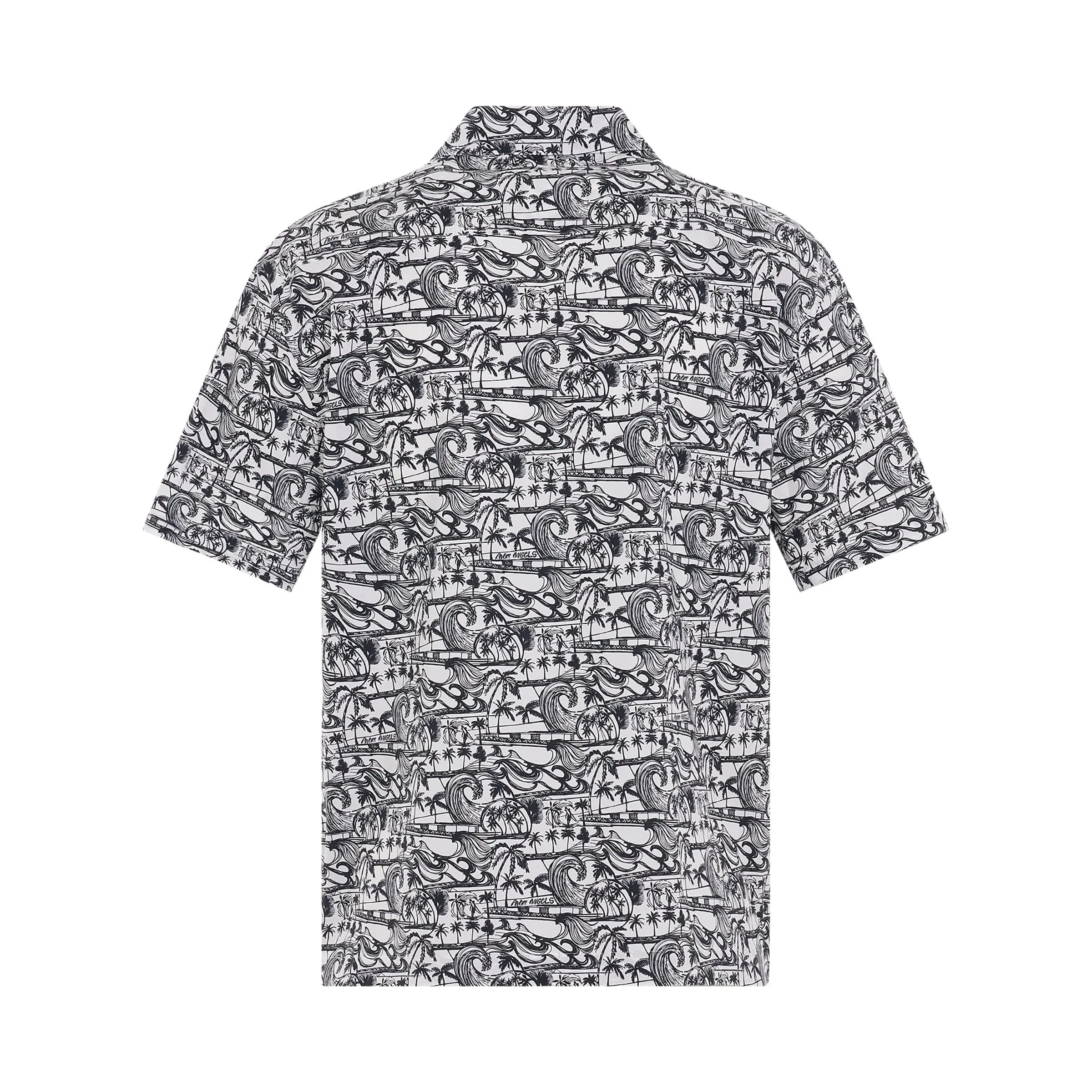 Waves Bowling Shirt in White/Black