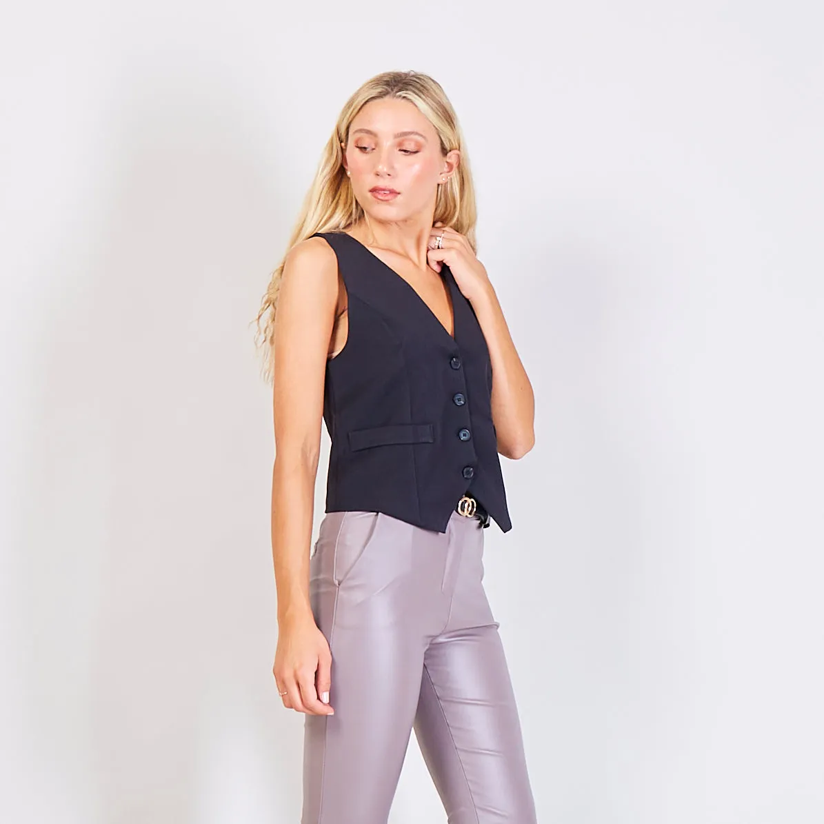 Wholesale cropped slim vest